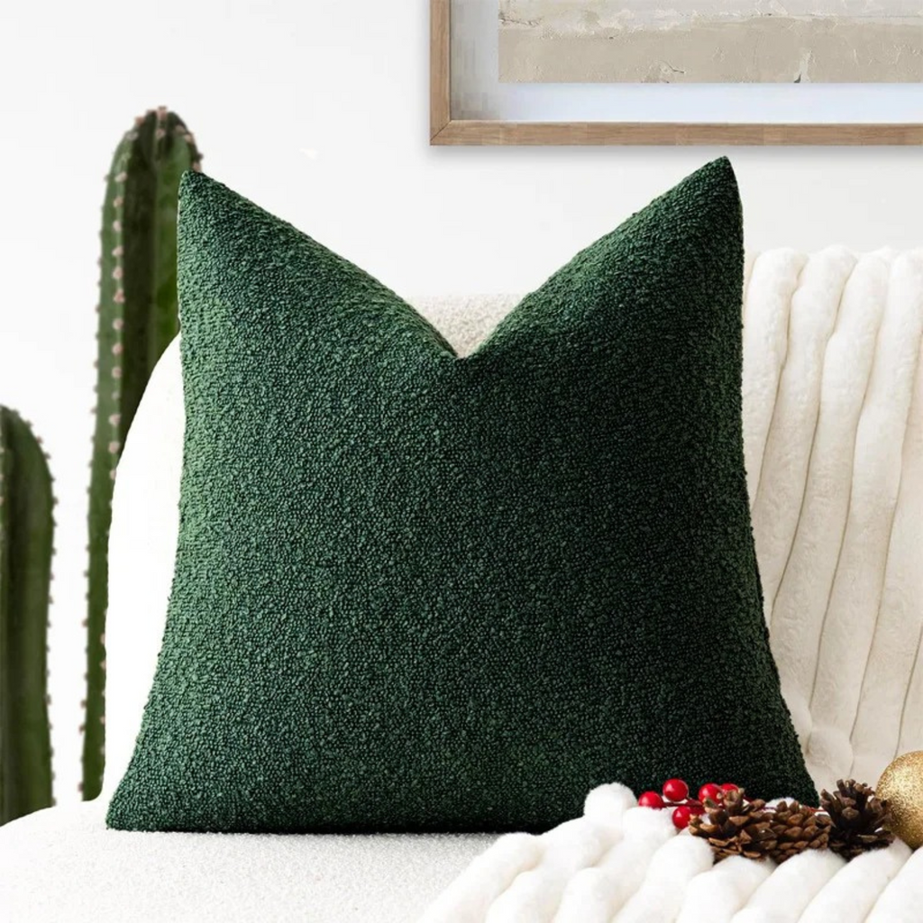 Funda de cojín Tulum de bouclé 45 × 45 cm