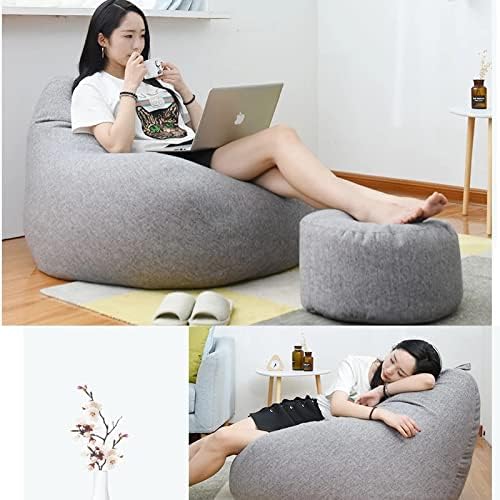 Funda de puf de lino de lujo – asiento ergonómico y elegante