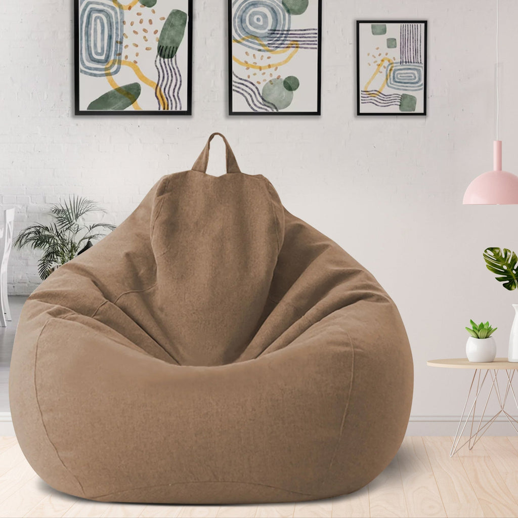 Funda de puf de lino de lujo – asiento ergonómico y elegante