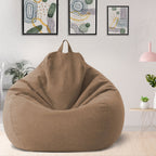 Funda de puf de lino de lujo – asiento ergonómico y elegante