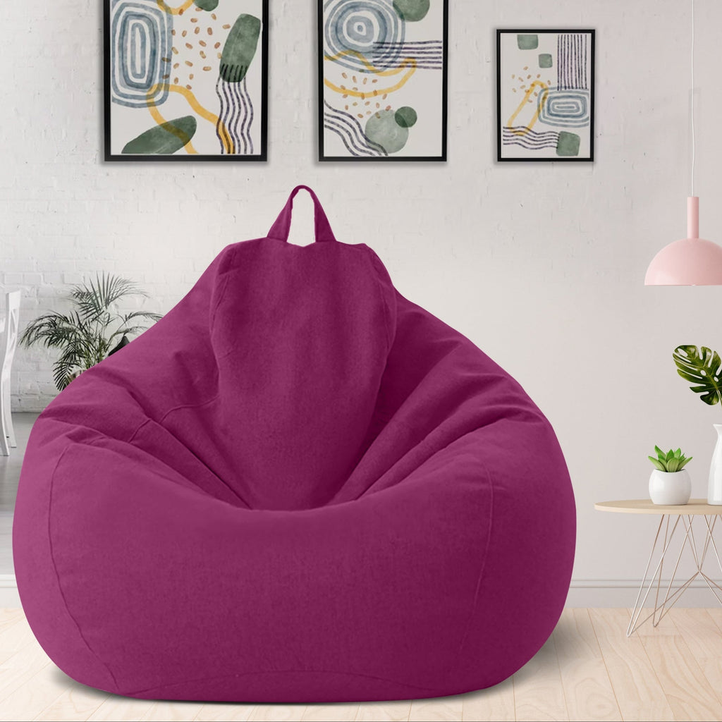 Funda de puf de lino de lujo – asiento ergonómico y elegante
