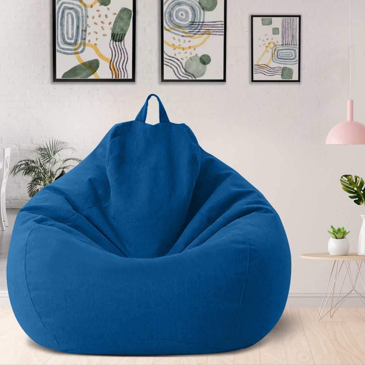 Funda de puf de lino de lujo – asiento ergonómico y elegante