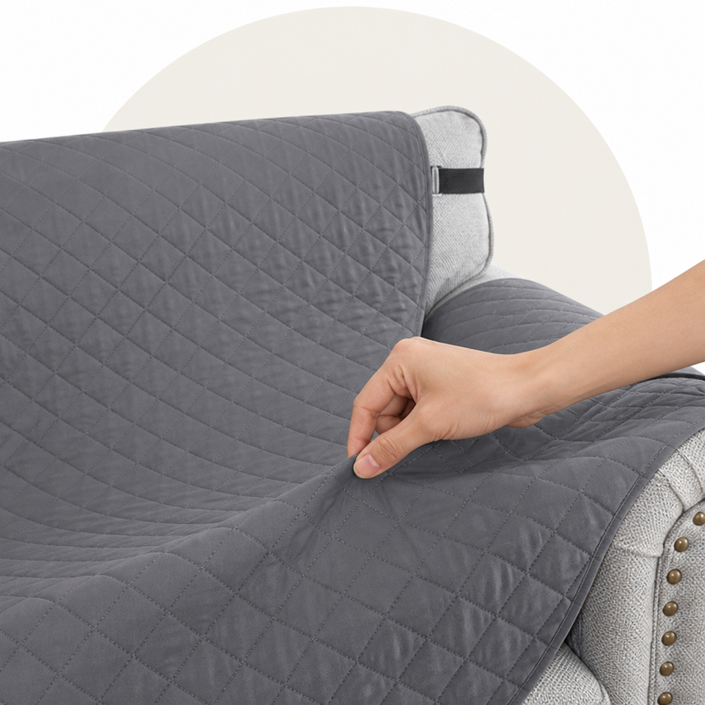 Funda de sofá acolchada impermeable y antideslizante (ajustada)