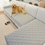 Funda de sofá en forma de L geométrica resistente a arañazos y manchas