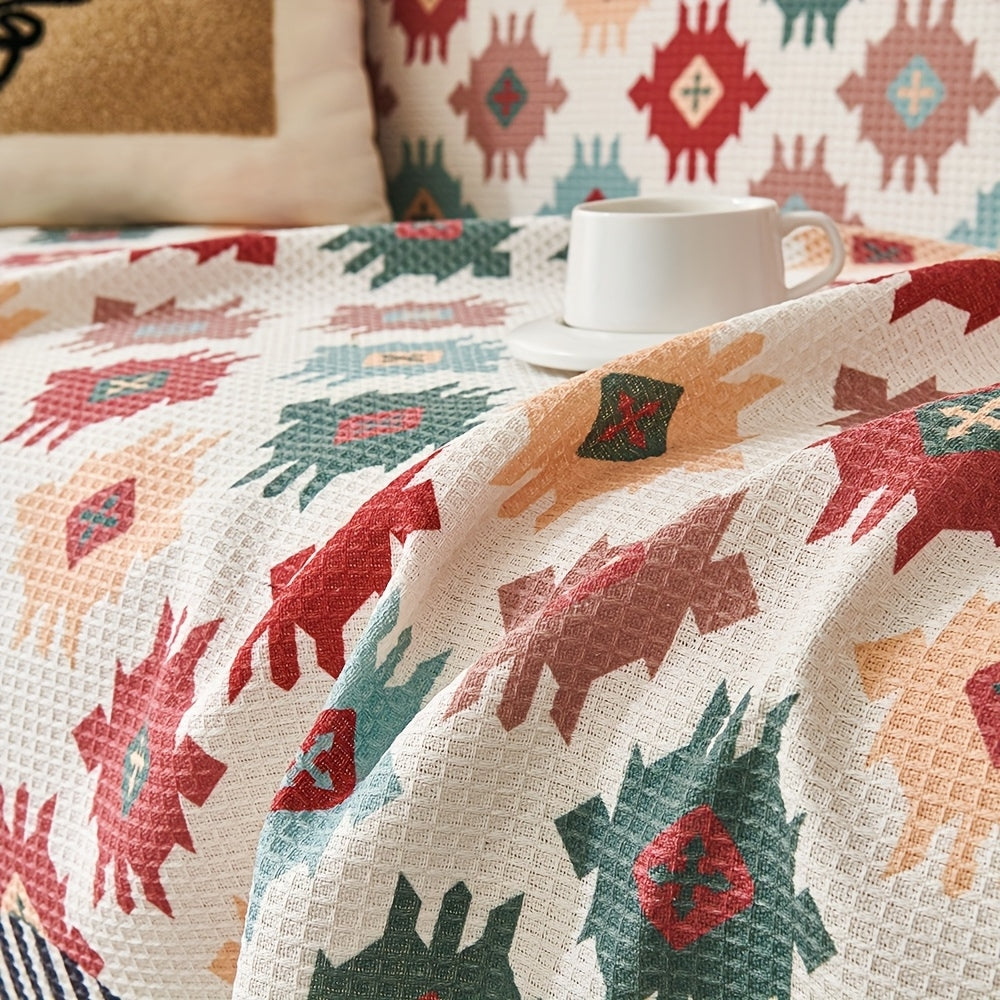 Funda de sofá geométrica estilo nómada