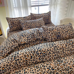 Funda nórdica de lujo con estampado de leopardo