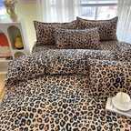 Funda nórdica de lujo con estampado de leopardo