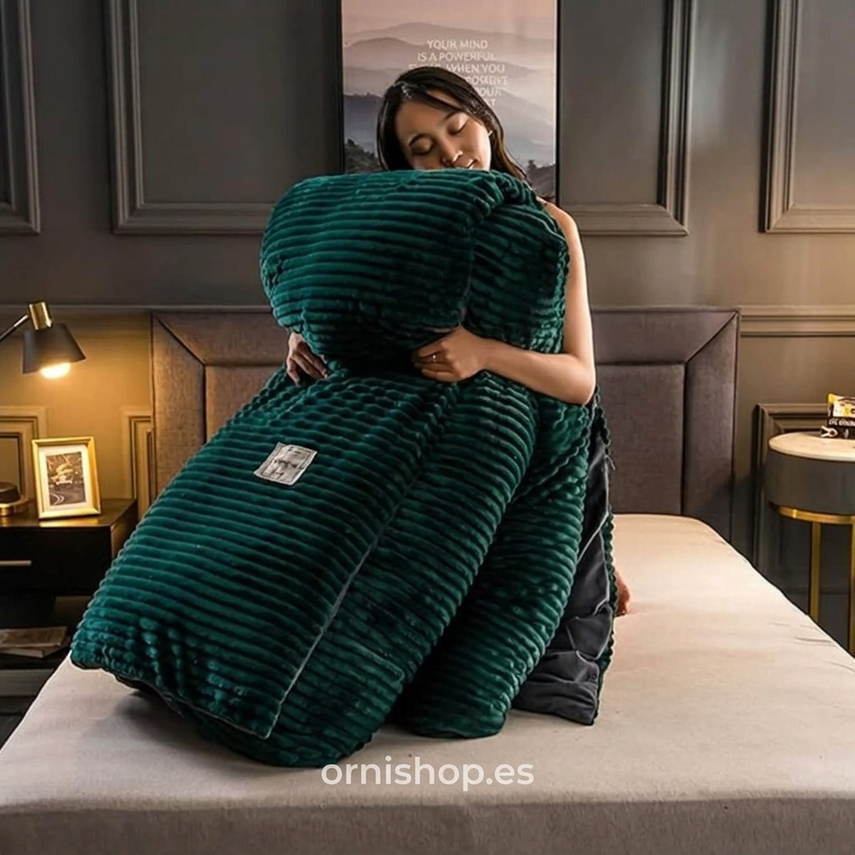 Funda nórdica de terciopelo y forro polar | Extra cálida para noches frías