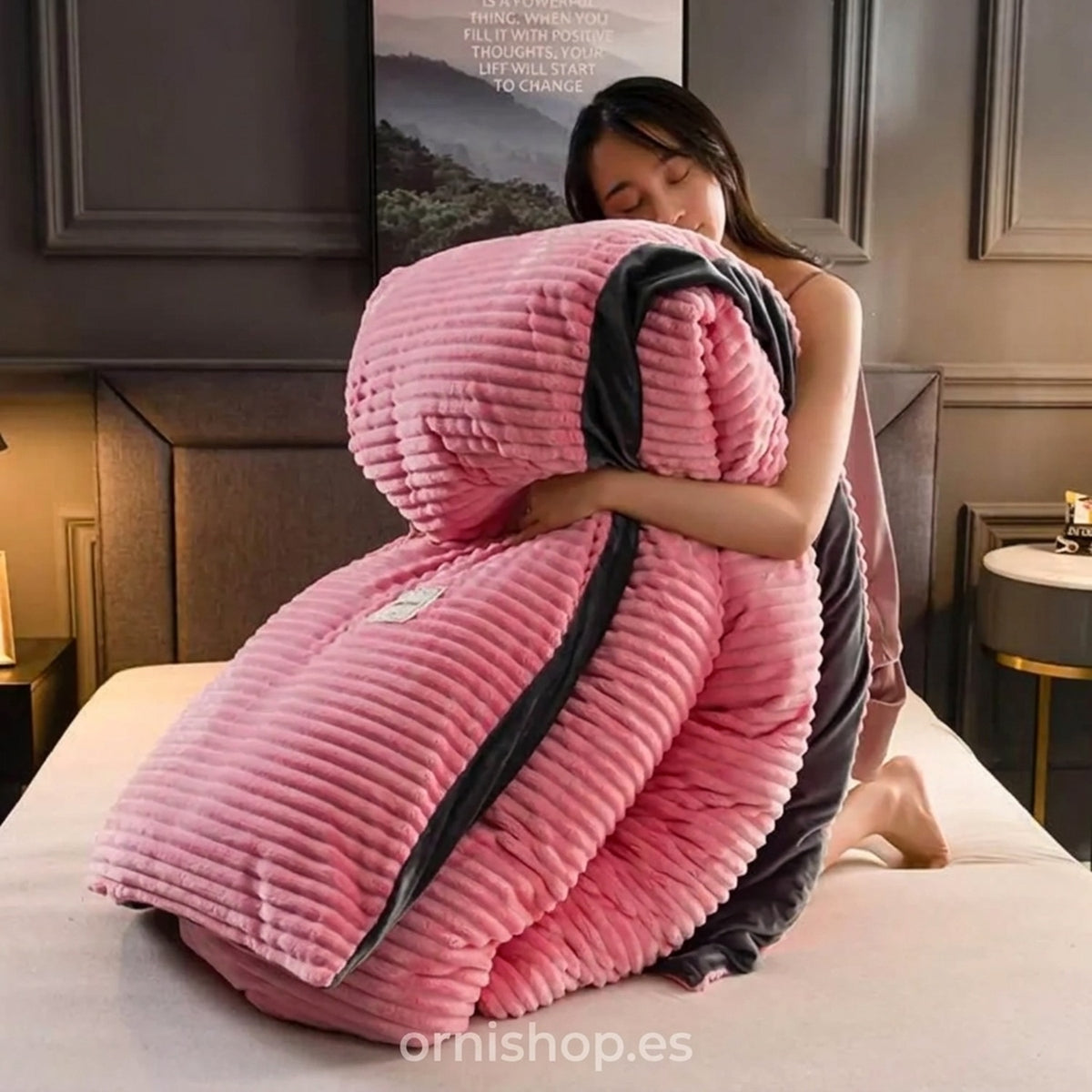 Funda nórdica de terciopelo y forro polar | Extra cálida para noches frías