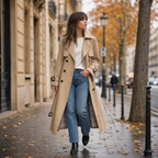 Gabardina de mujer larga cruzada con cinturón, hombreras y forro de cuadros, trench clásica en 7 colores, tallas XS a 3X