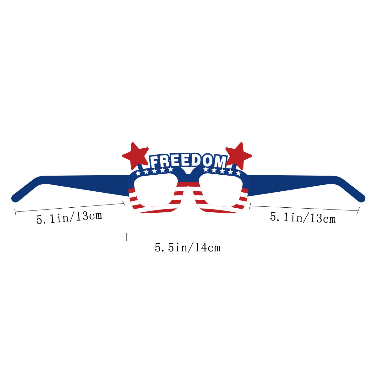 Gafas de fiesta temáticas para celebraciones patrióticas