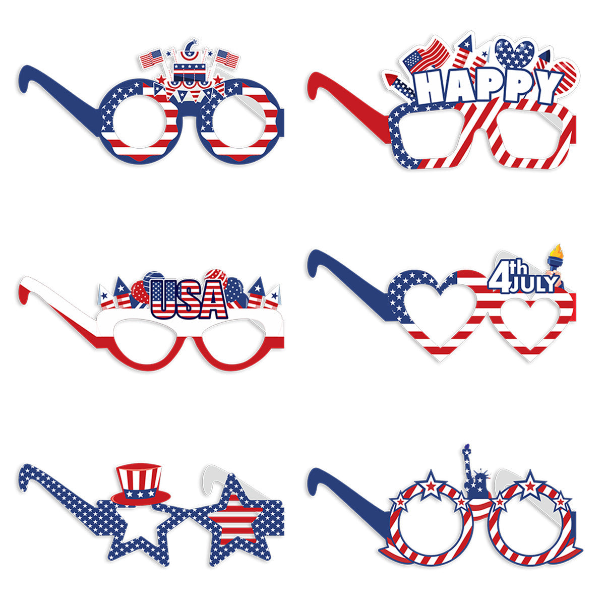 Gafas de fiesta temáticas para celebraciones patrióticas