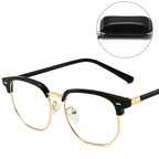 Gafas de media montura con bloqueo de luz azul