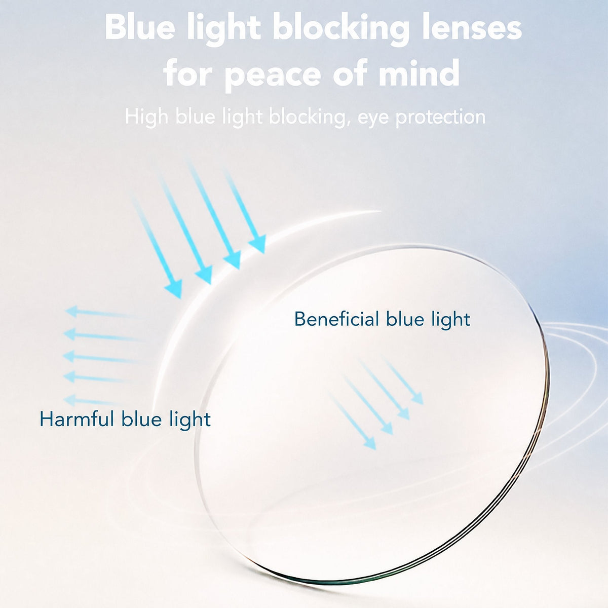 Gafas de media montura con bloqueo de luz azul