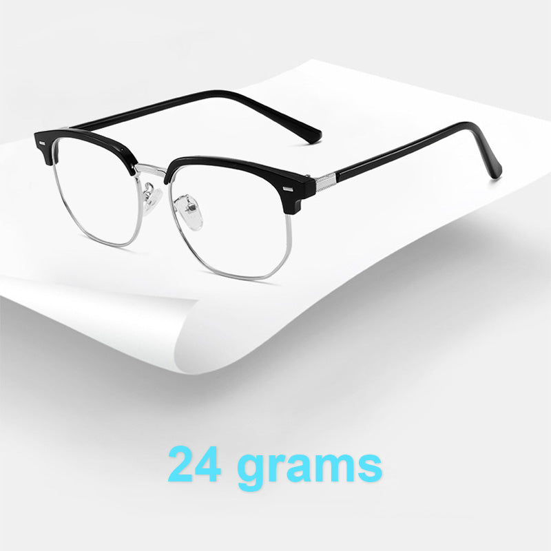 Gafas de media montura con bloqueo de luz azul