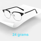 Gafas de media montura con bloqueo de luz azul