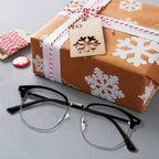 Gafas de media montura con bloqueo de luz azul