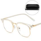 Gafas de media montura con bloqueo de luz azul