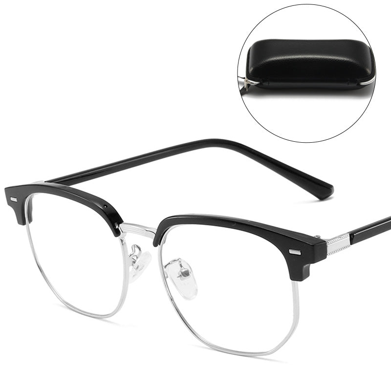 Gafas de media montura con bloqueo de luz azul