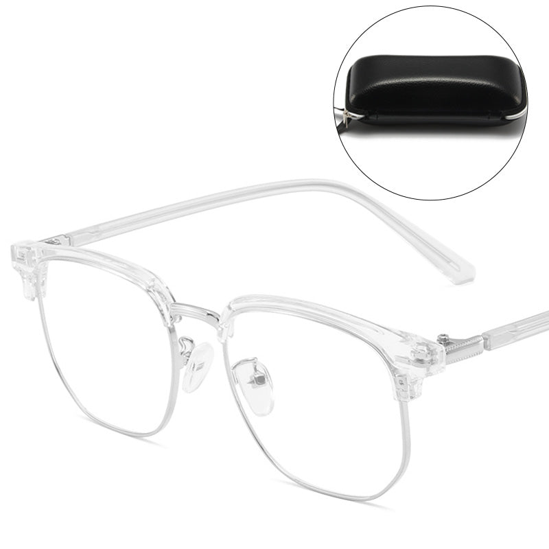 Gafas de media montura con bloqueo de luz azul