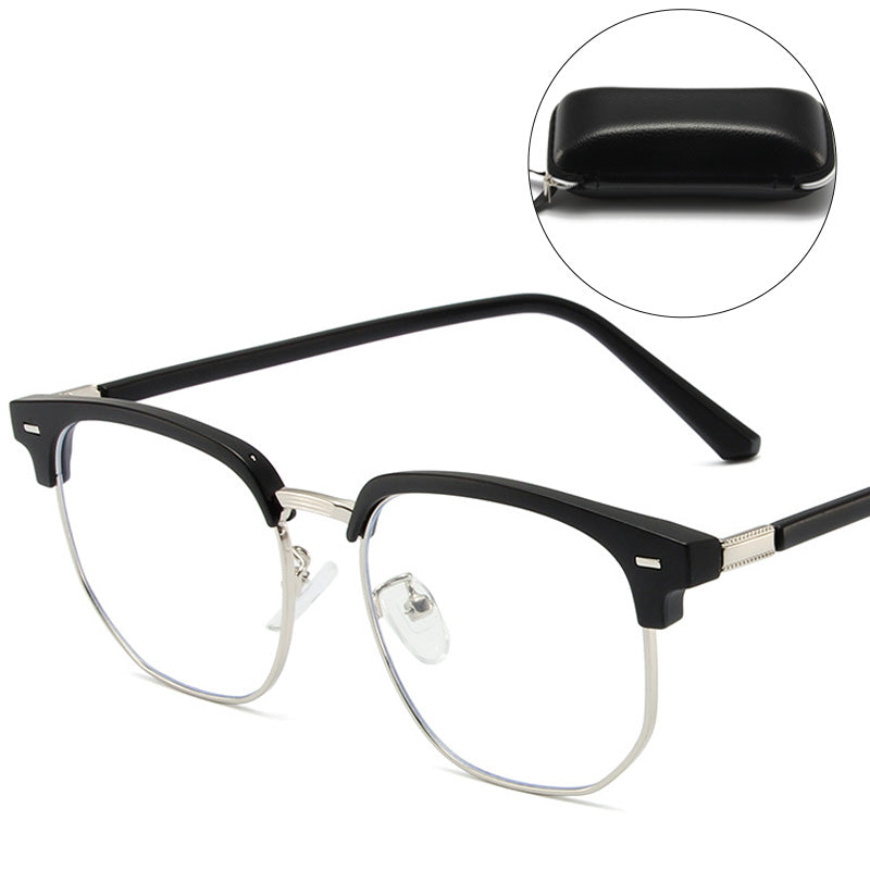 Gafas de media montura con bloqueo de luz azul