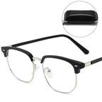 Gafas de media montura con bloqueo de luz azul
