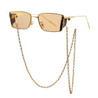 Gafas de moda con cadena decorativa