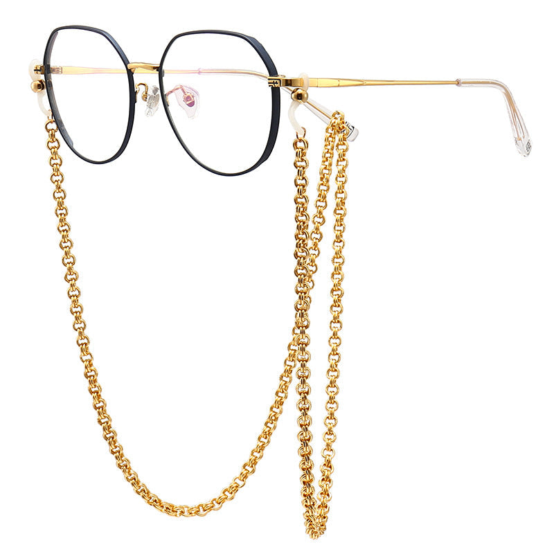 Gafas de moda con cadena decorativa