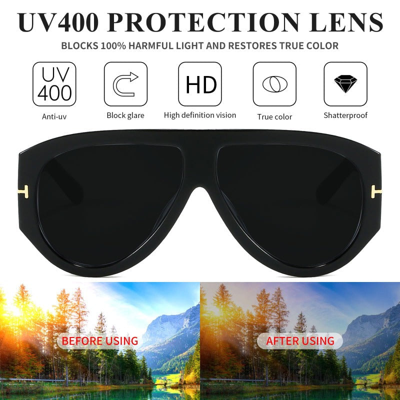 Gafas de sol aviador oversize UV400