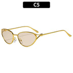 Gafas de sol cat-eye elegantes con detalles metálicos premium