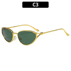 Gafas de sol cat-eye elegantes con detalles metálicos premium