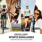Gafas de sol con protección UV para ciclismo y deportes al aire libre