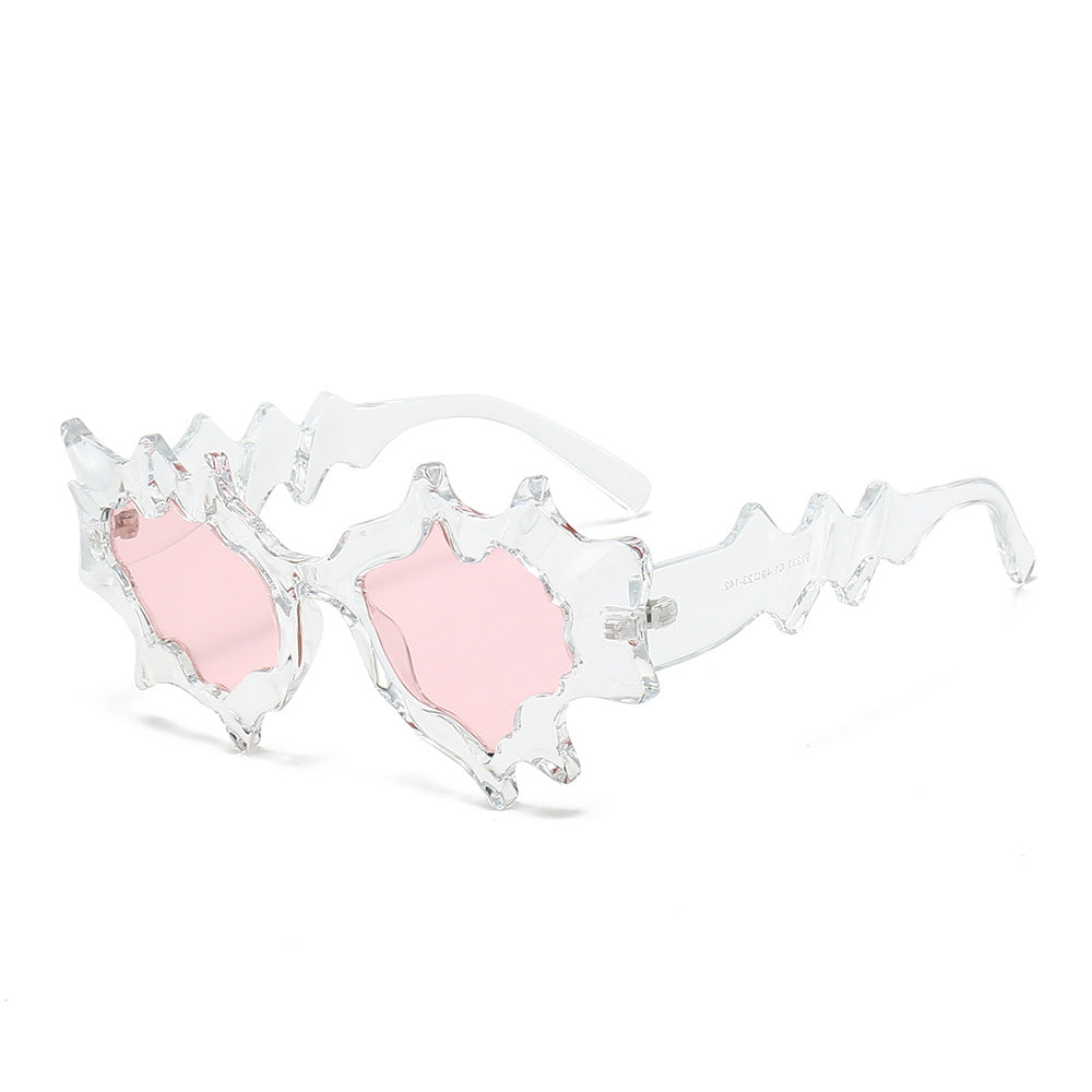 Gafas de sol de mujer con diseño de onda extravagante