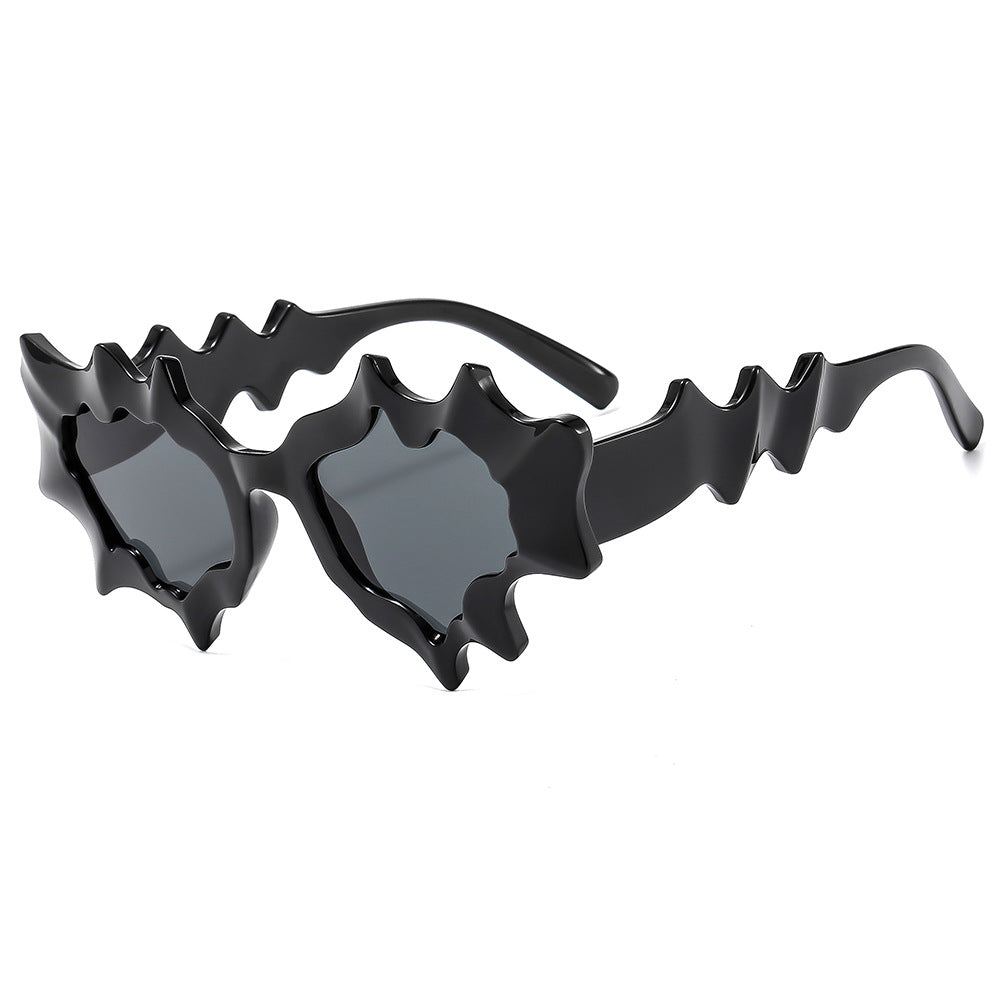 Gafas de sol de mujer con diseño de onda extravagante