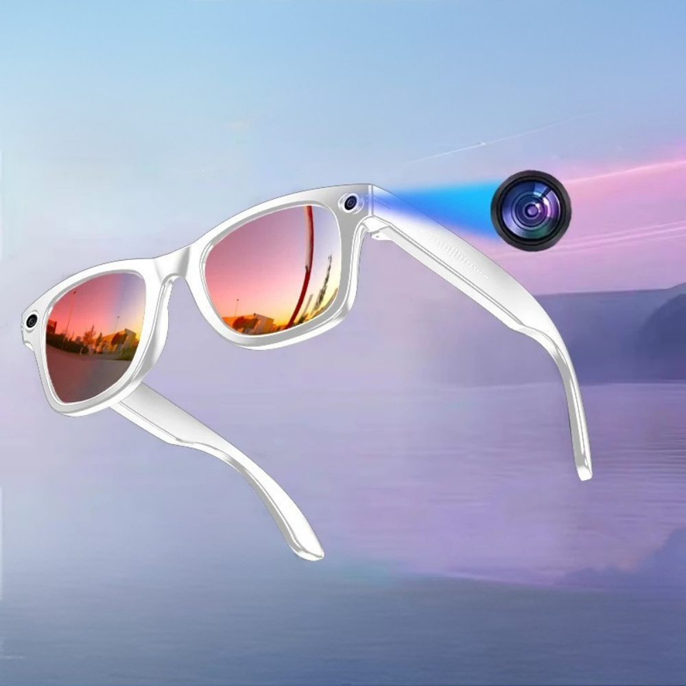 Gafas de sol inteligentes para hombre con cámara y traducción instantánea