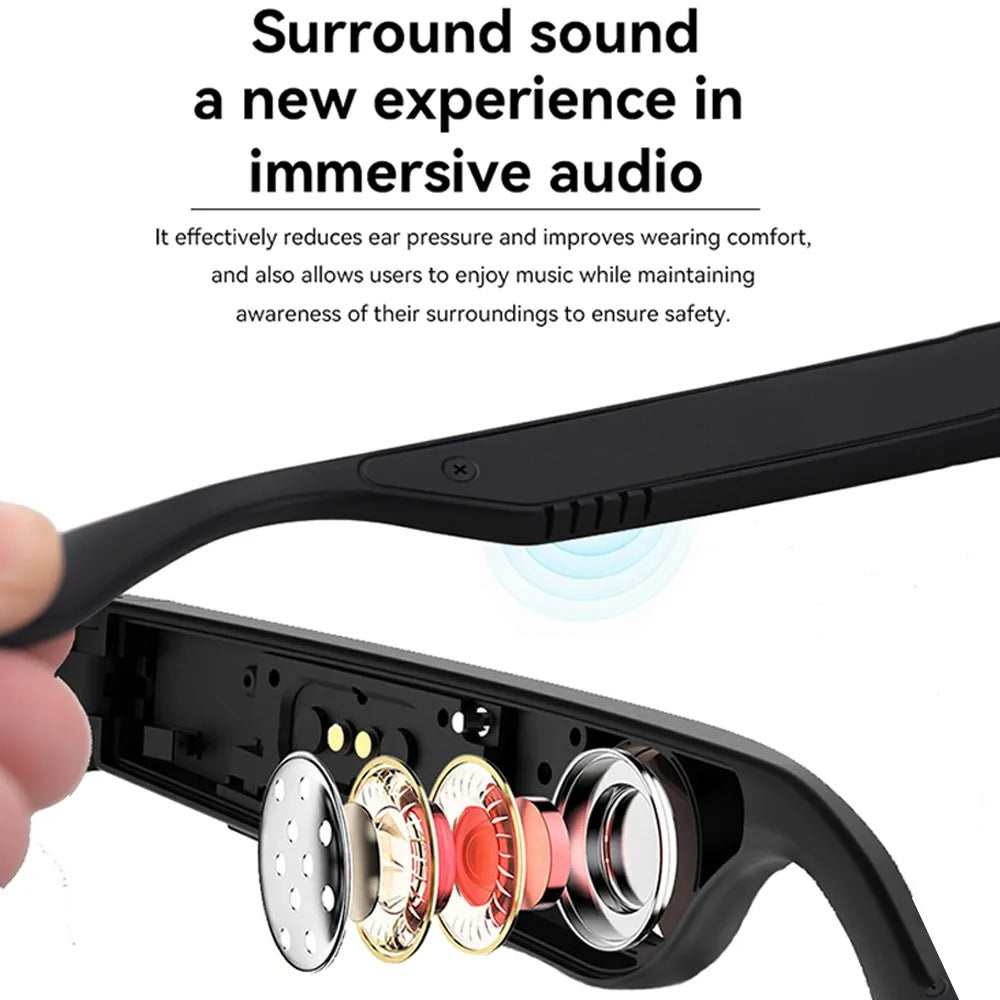 Gafas inteligentes con filtro de luz azul, resistentes al agua y Bluetooth