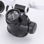 Gafas lupa con luz LED | Aumentos de 8x, 15x y 23x, lentes intercambiables | Visión precisa para trabajos de detalle