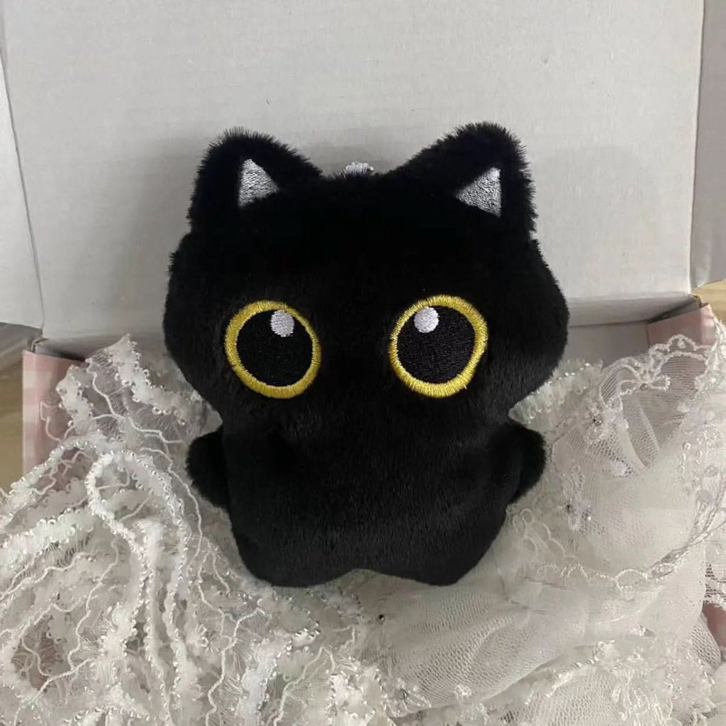 Gatito de peluche negro de 10 cm para niños