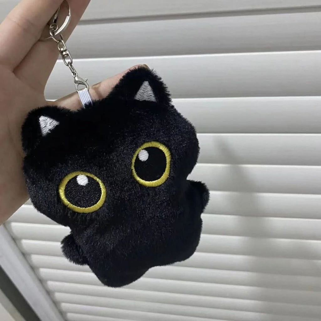 Gatito de peluche negro de 10 cm para niños