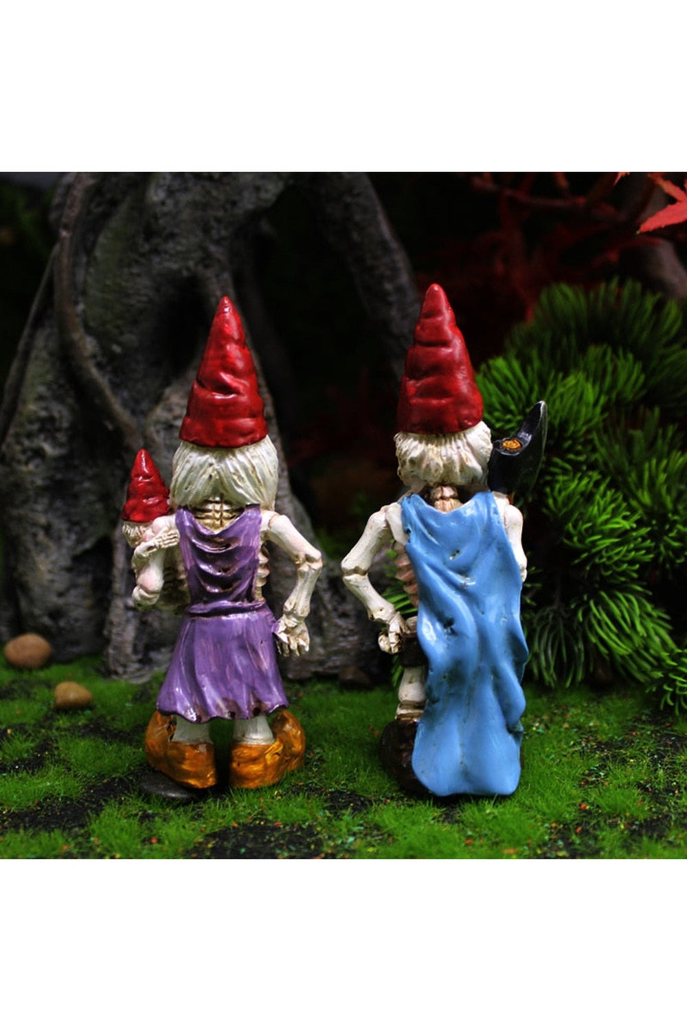 Gnomo de jardín esqueleto decorativo