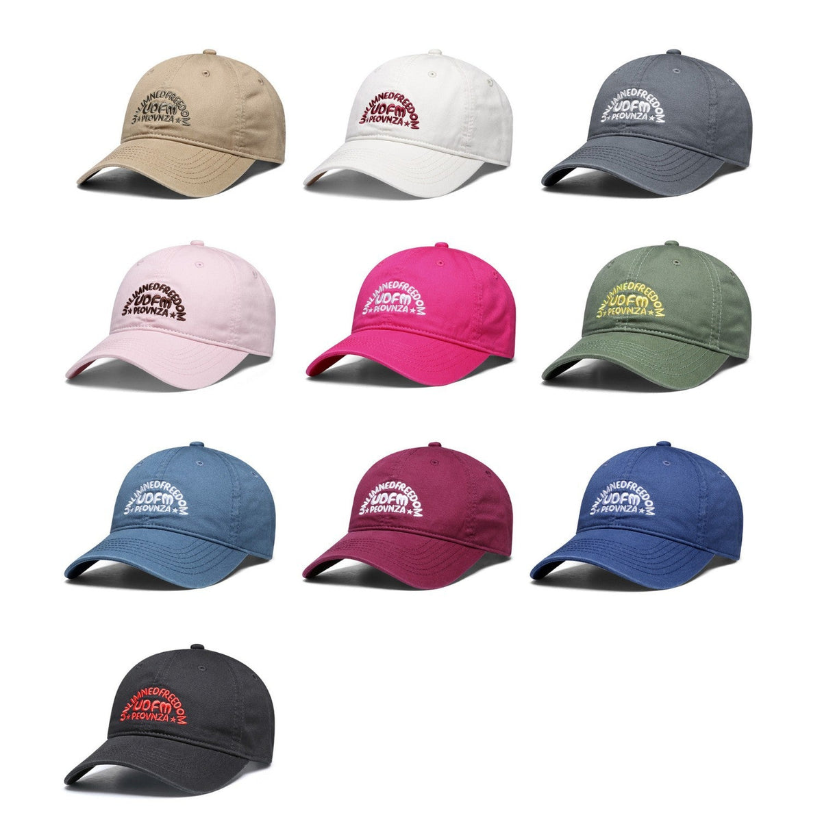 Gorra de mujer con letras modernas