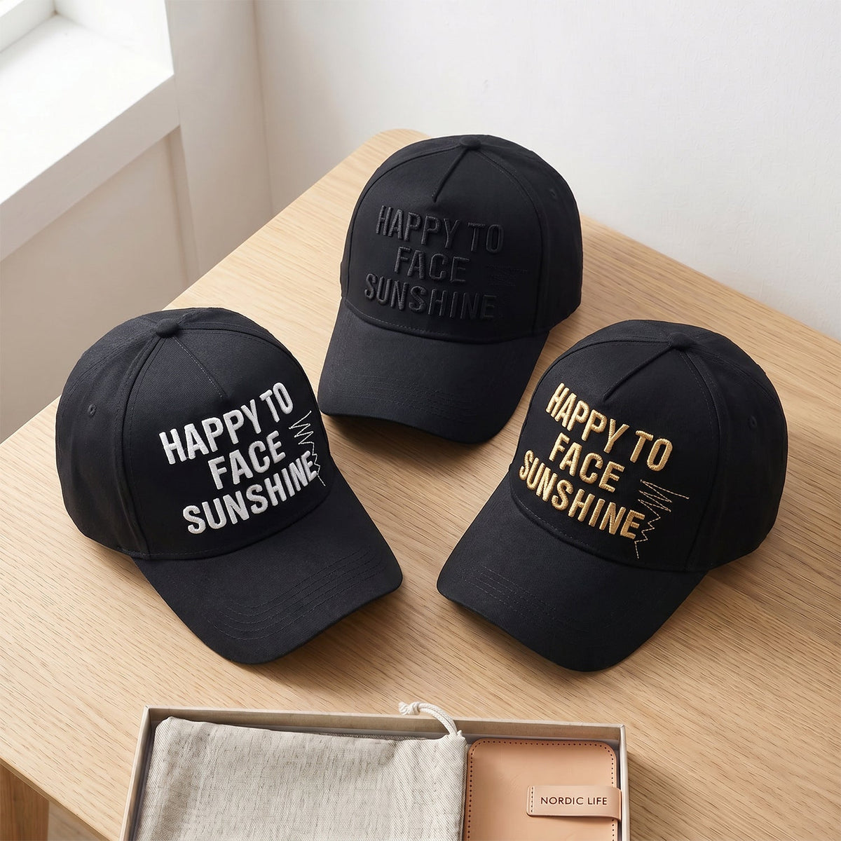 Gorra de mujer con mensaje inspirador