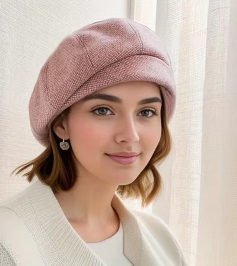 Gorra elegante para mujer estilo parisino