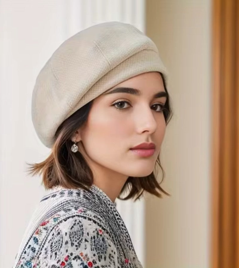 Gorra elegante para mujer estilo parisino