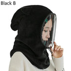 Gorro de invierno de felpa con cobertura facial completa
