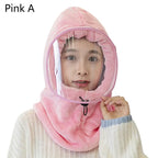 Gorro de invierno de felpa con cobertura facial completa