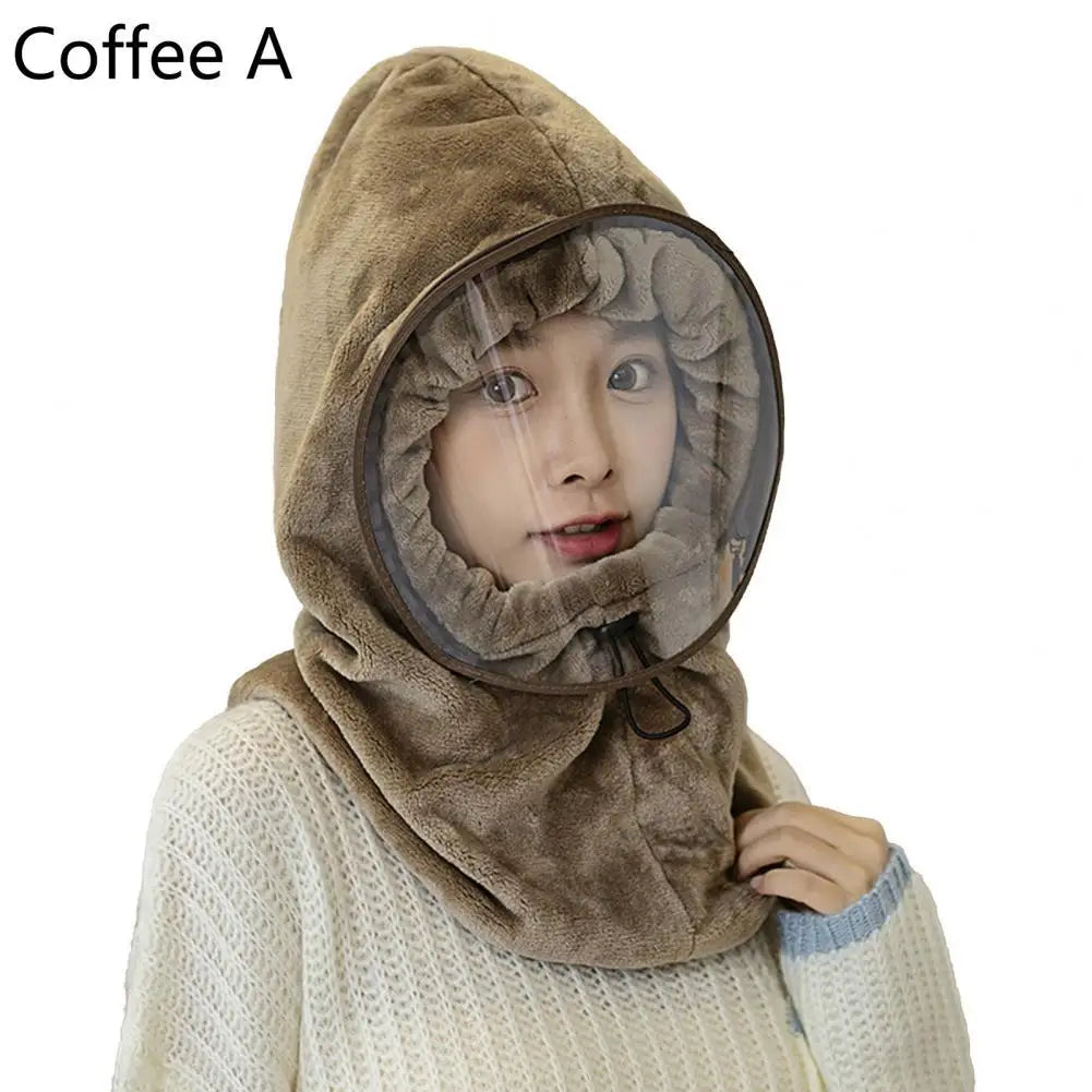 Gorro de invierno de felpa con cobertura facial completa