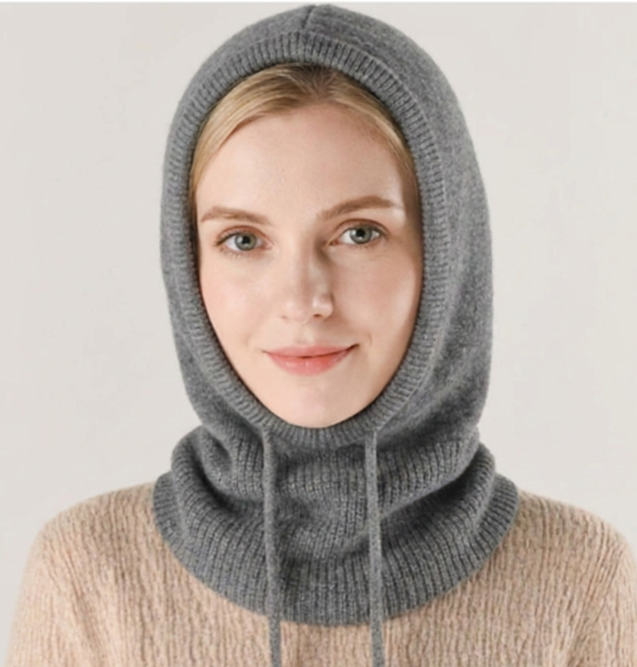 Gorro de punto de cachemira suave para invierno y clima frío