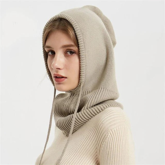 Gorro de punto de cachemira suave para invierno y clima frío