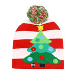 Gorro navideño de punto con luces LED